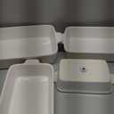 MALACASA Casserole Dishes for Oven, Porcelain Baking Dishes, Ceramic Bakeware Sets of 4, Rectangular Lasagna Pans Deep with Handles for Baking Cake Kitchen, White (9.4"/11.1"/12.2"/14.7"), Series