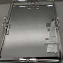 Silver Perfume Trays for Dresser Elegant Silver Tray Decoration Vanity Trays for Bathroom Beautiful Vanity Tray for Perfume Size: 14 x 10 x 2"