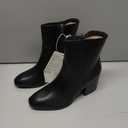 Amazon Essentials Women's Clean Heel Ankle Boots with Side Zipper, Memory Foam Insole, Size 7.5