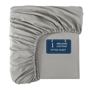 100% Organic Cotton Size KING 1 Fitted Sheet 78"x80" +15 Deep Pocket