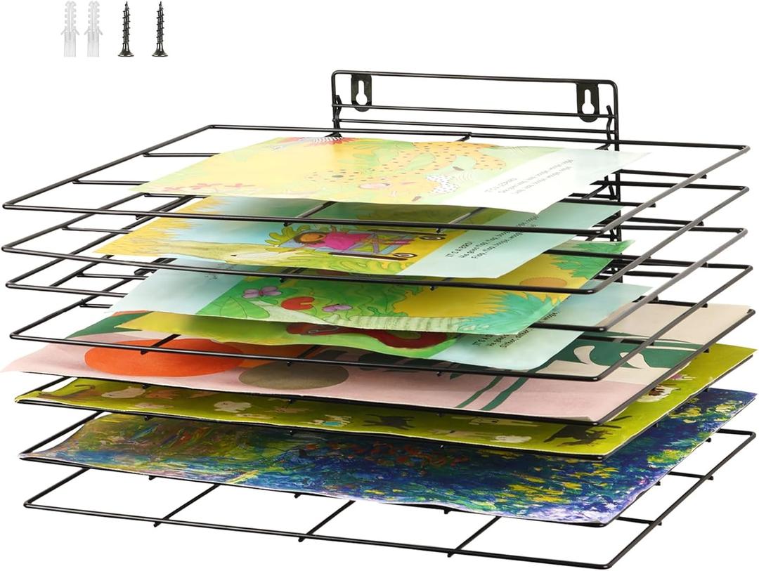Art Drying Rack for Classroom Paint Drying Rack Small Art Drying Rack Wall Art Storage Rack with 8 Removable Shelves for Classrooms and Art Studios (8 Shelves)