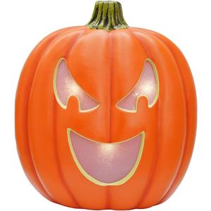 Haunted Hill Farm 1.8-Ft. LED Pumpkin Flatback Halloween Decoration