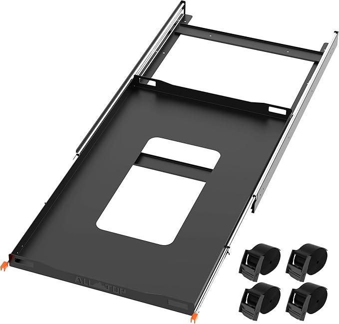 ALL-TOP Fridge Slide (Inner 39.2 x 22.4in) Vehicle Refrigerator Freezer Slider with 4 Buckle Straps, Universal Fit, Max 287 LBS, 3rd Gen