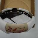 TOIVO Lotus Bowl Planter, Coarse Pottery Water Lily Flower Pot with Plastic Base, 7.8 inches (B-2)