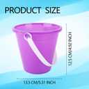 30 Packs 5 Inch Sand Buckets Colorful Durable Plastic Beach Buckets with Handles for Summer Beach Sandbox Pool Party