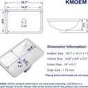 Undermount Bathroom Sink 17x11 Inch Small Bathroom Sink White Porcelain Ceramic Bathroom Under Counter Lavatory Vanity Sink Basin Rectangular Undermount Sinks with Overflow, 16.7"x10.7"x7.5"