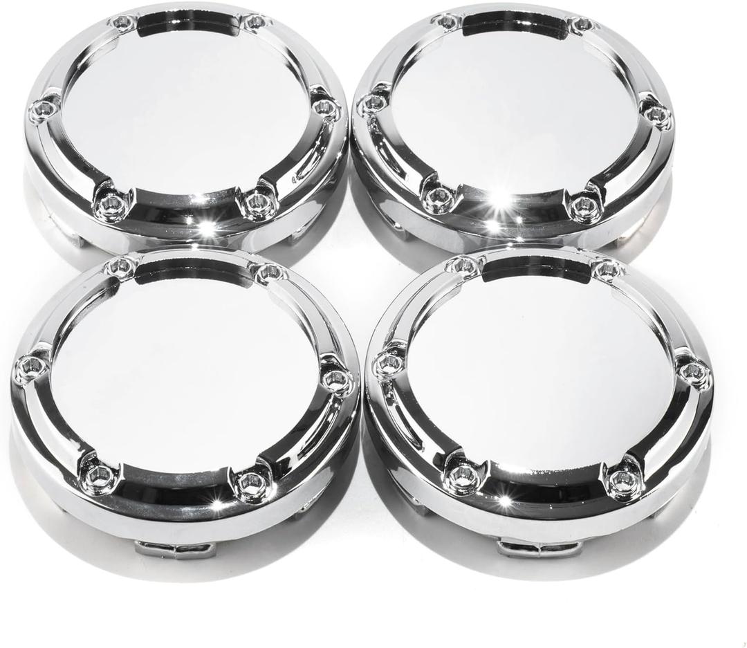 RTrhinotuning 4PCS 67mm Wheel Center Caps Compatible with SSR Wheel Rims, OD:2.64"(67 mm) ID: 2.44"(62 mm) Chrome Hub Caps