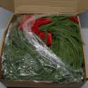 Hotop 6 Set Mini Christmas Wreath for Cabinet Kitchen Windows Decors Bulk with Red Bow Small Artificial Norfolk Farmhouse Wreaths with Berry Pine Cone for Fireplace Front Door Porch Wall Hanging