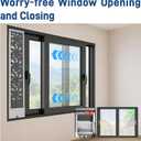 31.5-33.5 Inch White Vertical Window Exhaust Fan for Sliding Windows, 31.5-33.5in / 80-85cm