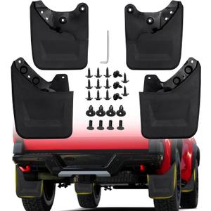 Upgraded Mud Flaps for 2024 2025 2026 Toyota Tacoma 4th Gen Mudguards Front & Rear Wide Tire Splash Guards Accessories No Drilling Required (Fits Crew Cab/Extended Cab)