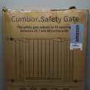 COMOMY 36" Extra Tall Baby Gate for Stairs and Doorways - Fits 29.5" to 48.8" Wide Openings, Auto Close Extra Wide Dog Gate for House, Pressure Mounted Easy Walk Through Pet With Door, Black (36"Tall 48.8"Wide)