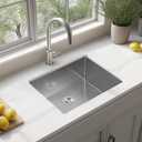 22 Inch Undermount Kitchen Sink 16 Gauge Stainless Steel Single Bowl Utility Laundry Sink Outdoor Kitchen Sinks RV Bar Sink with Accessories 22"x18"x9"