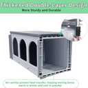 Rockever Nesting Boxes for Chickens, Plastic Nesting Boxes for Chicken Coop, Waterproof 3 Compartment Chicken Nesting Box for Laying Eggs for Hens, Ducks and Poultry