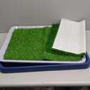 PETILALA Grass Pad for Dogs with Tray&Pee Baffle,24.8x19.3in 2pcs Artificial Grass for Indoor Small Medium Dogs/Puppy Up to 70lbs Potty Training,Reusable Fake Turf for Dog Pee On