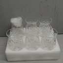 Set of 6 Pineapple Drinking Glasses, 17 Oz Clear Cocktail Glasses with Straws, Retro Relief Pineapple Cups Classic Drink Glass for Cocktail,, Juice, Water, Milk, Halloween