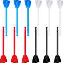 12 Pieces Paint Mixer Drill Attachment,Helix Paint Mixer Resin Drill Mixer Paint Stirrers Drill Attachment for 1 Gallon of Paint Epoxy Resin Silicone Jewelry Casting Molds (Red, Blue, Black, White)