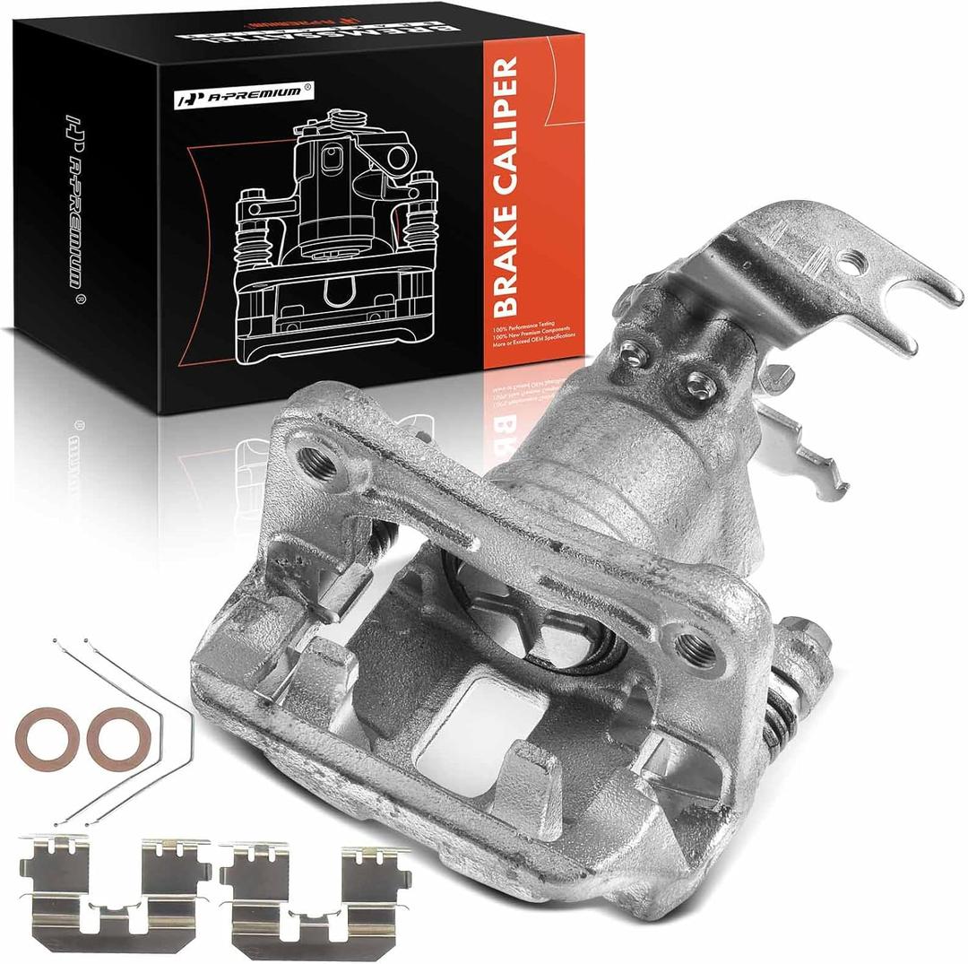 A-Premium Disc Brake Caliper Assembly with Bracket Compatible with Select Acura and Honda Models - TSX 2009-2014, Accord 2008-2012 - Rear Right Passenger Side
