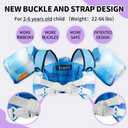 Toddler Swim Vest for Child Learn Swiming Training,Infant Safety Swimmies Aid Jacket for Kids 2 3 4 5 6 Years Old,Arm Water Wings for Baby 22-66lbs B-Whale