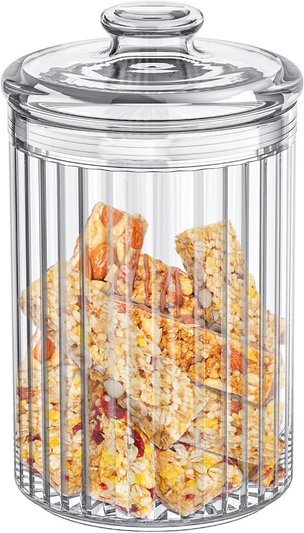 Cookie Jar, 51oz Acrylic Candy Jars with Lids, Apothecary Jars, Clear Cookie Jars for Easter, Christmas, Candy Buffet, Office Desk, Party Table, Nuts, Cookies, Chocolate, Coffee Pod, Tea
