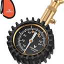 ETENWOLF Tire Pressure Gauge for Cars 0-75 PSI, Air Pressure Gauge with Large Glow Dial, Calibrated to ANSI B40.1 Grade A(Plus-Minus 1%), Tire Gauge for Tire Pressure Car Accessories (Black)