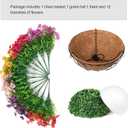 HyeFlora Artificial Fake Hanging Plants Flowers with Basket Outdoor Decor Faux Silk Dasiy Flower Arrangements in Pot Planter for Porch Home Indoor Patio Garden Yard Decoration