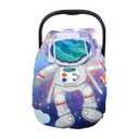 Cute Cartoon Infant Car Seat Covers, Soft Warm Breathable and Windproof Canopy for Baby Car Seat (Cute Astronaut)