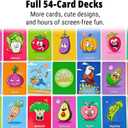 Upgraded Kids Card Games Pack, 6 Decks, Go Fish, Old Maid, Crazy Eights, Memory Match, Slap Jack, War, Playing Cards, Easter Basket Stuffers, Stocking Stuffers