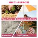 4x12 Inch Auger Drill Bit for Planting - Heavy Duty Garden Tools Auger Drill Bit for Planting Bulbs, Flowers, and Trees