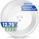Microwave Plate Replacement 12.75 inch Fits GE WB49X10129 and WB49X10074 Microwave Glass Plate - Exactly Replaces the Microwave Turntable Plate Oven Spinning Dish Tray for Better Reheating and Cooking