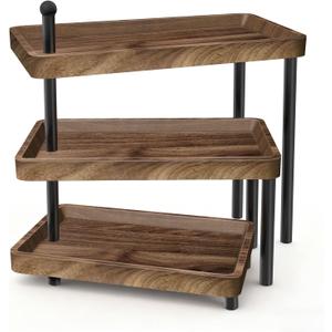 Serving Tray for Party, Cupcake Stand 3 Tiered Tray Stand Rotating Tiered Serving Tray Dessert Table Display Set Reusable Tiered Serving Platters for Cupcake, Veggie Fruit, Cookies, Dessert