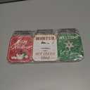 3PCS Reversible Thanksgiving Decor & Christmas Decorations Wooden Mason Jar, Winter & Fall Decorations for Home, Table, Fireplace Mantel, Shelf, Office Desk, Xmas Holiday Decorations