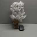 Small Christmas Tree with Lights, Holiday Artificial Flocked Mini Christmas Tree Decoration, Includes 50 Led Warm Yellow Lights and Cloth Bag, Indoor Home Evergreen Tabletop Decor 2ft/ 24inch