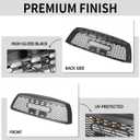 Front Grill Compatible with 2008-2017 Toyota Sequoia Matte Black Replacement Front Bumper Grill ABS Bumper Grille Assembly with Amber LED Lights & Letters