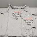 Tstars Our First Father's Day Dad and Baby Matching Outfits | New Dads Gift Adult Shirt and Infant Bodysuit (Dad X-Large / Baby 6M (3-6M))
