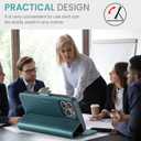 AUPAI for iPhone 14 Pro Wallet Case with Credit Card Holder, PU Leather RFID Blocking Folio Flip Kickstand Magnetic Clasp Protective Phone Cover for Women Men 6.1 Inch Cyan