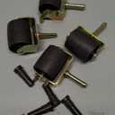 Metal Stem Heavy Duty Rollers Casters Wheels for Bed Frame, Set of 4 (2 Locking, 2 Non Locking)