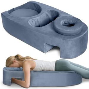 SAHEYER Pregnancy Massage Cushion & Headrest, Full Body Prenatal Bolster Release Lower Back Pain, Maternity Pillow After Breast Surgery, Pregnancy Stomach, Grey