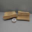 Dualshine 100 Pcs Bread Bags for Homemade Bread Sourdough Bags Paper Kraft with Window 14" x 8.3" x 3.5" with Tin Strip and 500 Pcs Seal Stickers for Cookies Coffee Beans and Bakery (Brown)