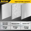 HURRICANE 10 Inch Aviation Tin Snips, Straight Cut Shears for Sheet Metal, Aluminum, Gutter & DIY Projects, Regular Straight Cutting Sheet Metal Cutter