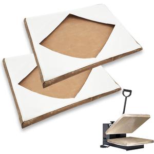 Set of 2 Heat Press Platen Wrap Cover, Non-Stick High Temperature Resistant Teflon Protector for Protecting Sublimation Heat Pressing Machine Plate from Residue, Inks, Adhesives (2 Pack 16x20inch)