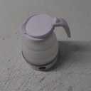 UpdateClassic Small Travel Foldable Electric Kettle, 0.6L Portable Collapsible Hot Water Boiler For Coffee Tea (White)