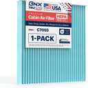 BNX TruFilter C7055 Cabin Air Filter, HEPA 99.97%, MADE IN USA, Compatible With Toyota Camry, Corolla, Highlander, RAV4, Tundra, Prius, 4Runner; Subaru Outback, Legacy; Lexus RX, GS, GX, IS, LS, ES