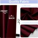 Simplebrand Ava Burgundy Short Blackout Curtains for Bedroom 45 Inches Long 2 Panels Set, Solid Thermal Insulated, Energy Saving Window Treatment Curtains Blackout Drapes, W40 x L45 Inch, Burgundy