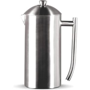 Frieling Double-Walled Stainless Steel French Press Coffee Maker - Brushed 36 oz (1 Liter) Insulated Coffee Press