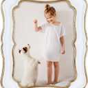 PHAREGE 5x7 Vintage Picture Frame White Gold, Ornate Antique Picture Frame for 5x7 Photo, Retro Photo Frame for Tabletop Vertical or Horizontal Display, 1 Pack