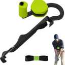 Golf Swing Trainer with Golf Swing Training Aid, Golf Grip Trainer Enhance Grip Strength Precision, Correct Hand Posture, Wrist Trainer Kit with Arm Band for All Golfers