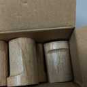 Wooden Coat Hook Wall Mounted (6 Packs) Hat Hooks, Single Coat Hat Rack Wall Mount, Wood Coat Hanger for Hanging Hat, Towel, Bag, Rope (Brown, 2" Set 6)