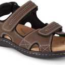 DOCKERS Mens Newpage Outdoor Sport Sandals for Men - Memory Foam Comfort and Adjustable Straps (14 Wide, Briar)