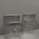 Clear Acrylic Display Case for Collectibles 4 Layer Hobby Figure Display Case Box with Shelves Stackable Figurine Display Boxes for Funko Pop Mart Labubu Model, 2 Pack