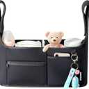 Stroller Organizer, New Fabric Design, Holds 2 Cup Holders for Baby Products, Multiple Pockets for Storing Diapers, and Toys, Suitable for All Off-Road Models